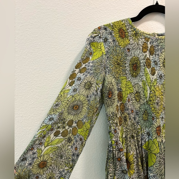 NWT blank london green floral blouse, size S - Picture 2 of 8